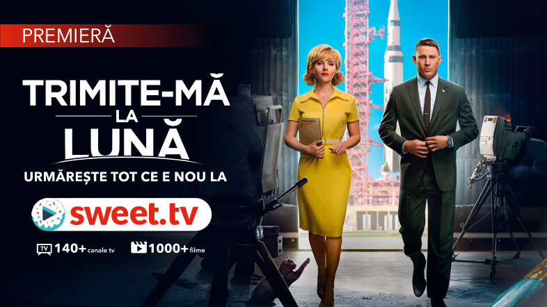 Cel mai bun film pentru a ieși la o întâlnire. „Trimite-mă la lună” („Fly Me to the Moon”) este disponibil la SWEET.TV