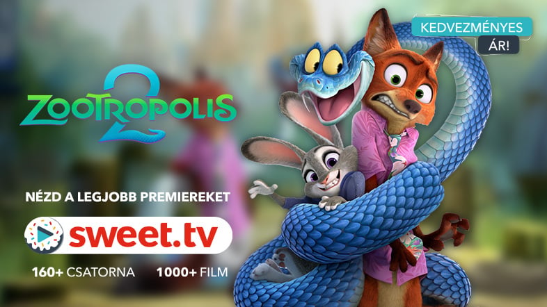 Nézd meg a Zootropolis 2-t most kedvezményes áron a SWEET.TV-n!