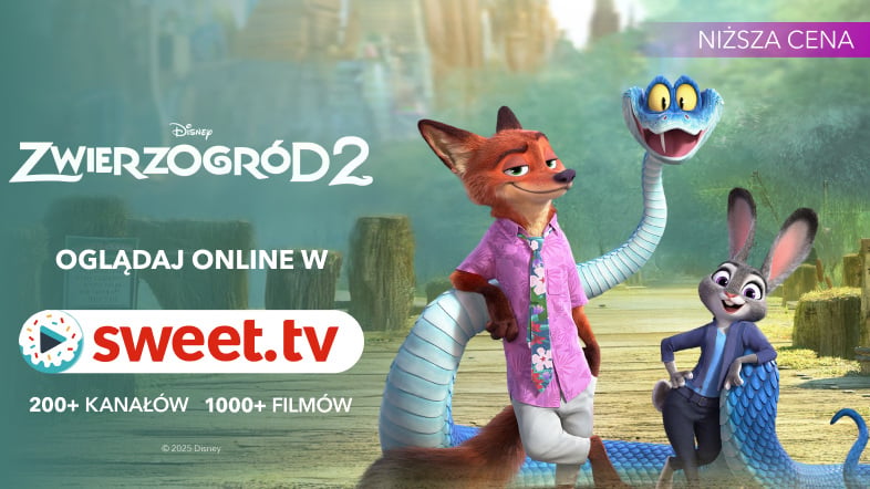 „Zwierzogród 2” na Twoim ekranie w niższej cenie. Oglądaj w SWEET.TV!