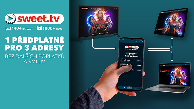 Jedno předplatné pro 3 adresy: úspory za televizi pro rodinu bez ohledu na to, kde žijete