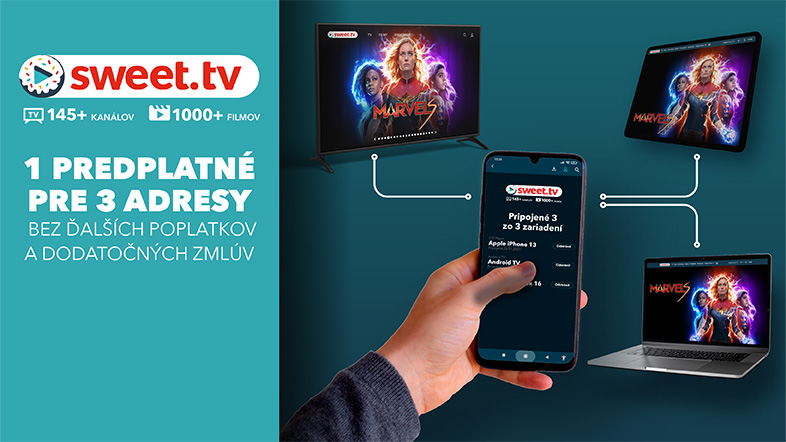 Jedno predplatné pre 3 adresy: ušetrite na televízii pre celú rodinu, bez ohľadu na to, kde žijete