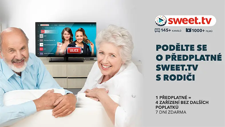 Podělte se s rodiči o předplatné SWEET.TV rychle a snadno, jen pomocí několika kliknutí.